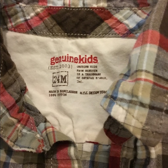 $2 Genuinekids plaid button down. Make a bundle. - Picture 2 of 2